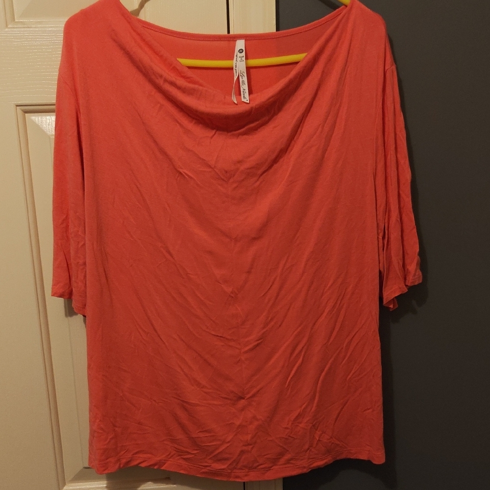 Women's Coral Boatneck Top - Lightweight Casual Tee